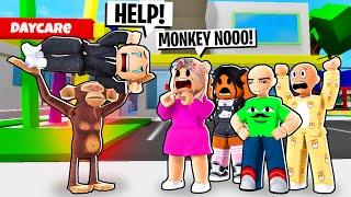 DAYCARE MAASHA'S MONKEY COMES ALIVE AND GOES WILD! | Roblox | Brookhaven RP