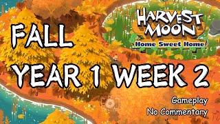 Harvest Moon Home Sweet Home Year 1 Week 2 (Fall) - Relaxing Gameplay | Longplay | No Commentary