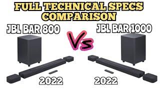 JBL Bar 800 vs. JBL Bar 1000 Dolby Atmos Soundbar | Full Specs Comparison!