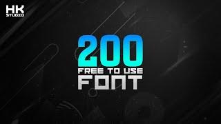 Top 200 Fonts Pack For Youtubers & Designer  | Free To Use | Pixellab - Photoshop - Picsart -Android