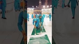 Kaba Sharif Karpet Cleaning in Makkah #shorts #trending