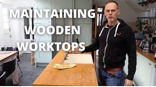 DIY BAMBOO WORKTOP TOUCH UP SANDING AND FINISHING