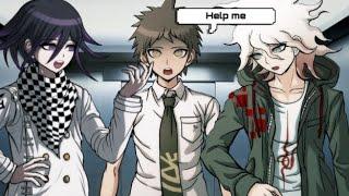 Nagito, Hajime and Kokichi get stuck in an elevator