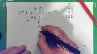 Long Division:  135,900 divided by 45