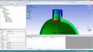 Spherical Pressure Vessel with a Cylindrical Nozzle FEA - Part 1 2D Axisymmetric Analysis