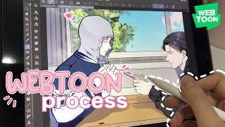  Draw with me! | Webtoon panel drawing process 