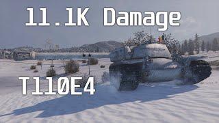 Wot Console - 11.1k Damage - T110E4 - Malinovka - New Record