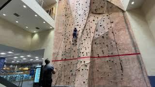 Climbing ‍️ the 40 foot wall at Canyon Ranch The Venetian Resort Las Vegas #goals