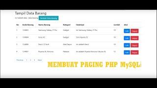 Teknik Paging PHP Bootstrap MYSQLi