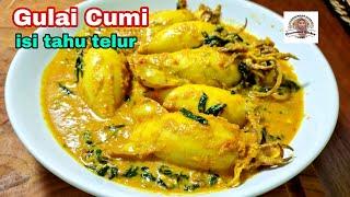 Gulai  Cumi Isi Tahu Telur, ala Warung Padang