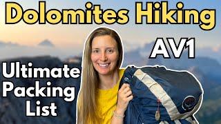 Alta Via 1 BACKPACKING Essentials Every Hiker Needs