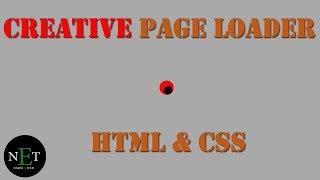 how to make page load using html and css