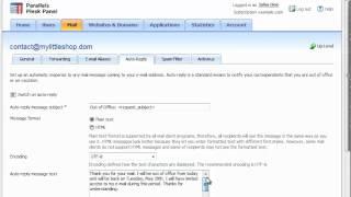 Plesk Panel 11 - Mail- Auto-Replies.mp4