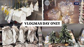 VLOGMAS DAY ONE! B&M new in Christmas decorations | CHARLIE BESANT