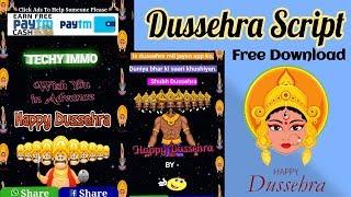 Happy Dussehra Whatsapp Viral Wishing Script | Download | Techy Immo
