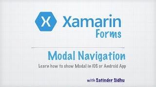 Xamarin Forms Tutorials 8 : Modal (Navigation Page)