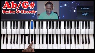 Complete Crash Course Piano Tutorials KEY Ab/G#- Scales And Chords (lesson 32)