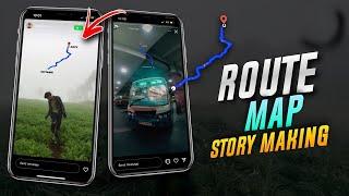 ROUTE MAP INSTAGRAM TRAVEL STORY MAKING | CREATIVE INSTAGRAM STORY IDEAS | INSTA STORY IDEAS 2024