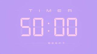 50 Min Digital Countdown Timer with Simple Beeps 