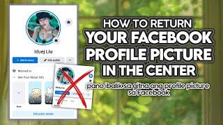 how to return your Facebook profile picture in the center || RPW tutorials