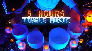 5 HRs - Brain Tingling ASMR Music | Crystal Singing Bowls Sound Bath Meditation Music | Tingles