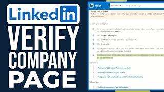 How To Verify LinkedIn Company Page (Fill Guide)