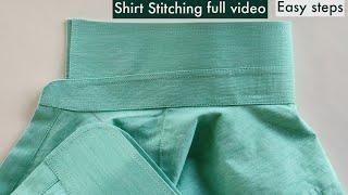 shirt stitching full video easy steps // Perfect shirt stitching full video with very easy steps //