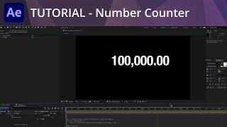 After Effects Tutorial - Expressions for Animated Number Counter with Slider Control