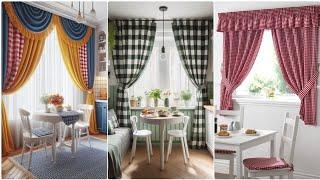 Cottage Kitchen curtains design ideas. Cottage Kitchen curtains choosing tips.#cottagekitchen