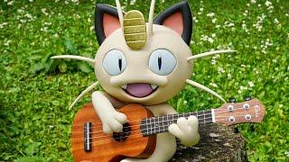 【Pokémon Clay Art】How to make singing Meowth with Clay「Life-size」