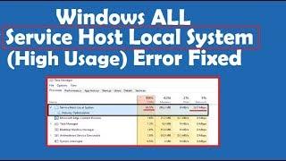 How to Fix Service Host Local System using your Resources