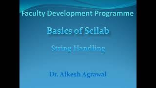 String Handling in Scilab