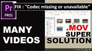 HOW TO IMPORT IPHONE .MOV VIDEO to ADOBE PREMIERE PRO "Codec missing or unavailable" SUPER SOLUTION