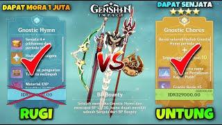 TIPS BELI DAN PERBEDAAN BATTLE PASS GNOSTIC HYMN DAN GNOSTIC CHORUS , UNTUNG MANA ??? Genshin Impact