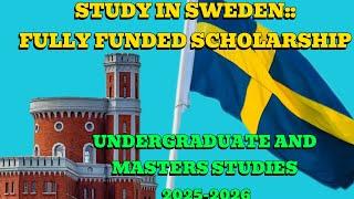 APPLY NOW ️️:Sweden Axel Adler Scholarship 2025 | Study in Sweden on a Fully Funded Scholarship!