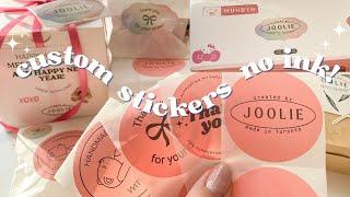 Thermal printer stickers for small business | design labels on Canva tutorial budget custom stickers