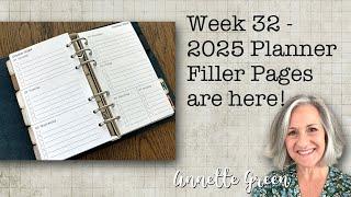 Week 32 - 2025 Planner Filler Pages Are Here!