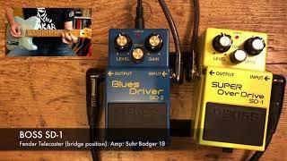 Boss BD-2 vs Boss SD-1 (Fender Telecaster on Suhr Badger 18) Blues Driver vs Super Overdrive