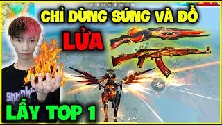 FREE FIRE | Thử Thách "Chỉ Dùng Súng Và Đồ Lửa" Lấy Top 1, Đức Mõm Qua Sever Indonesia Dạy Học !!!