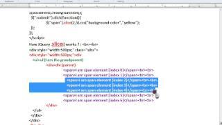 HOW TO USE SLICE METHOD JQUERY DEMO