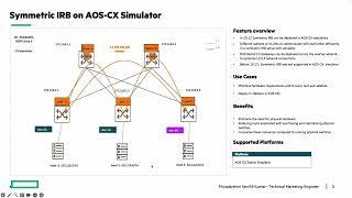 AOS-CX 10.13 Release Elevator Pitch: CX Simulator Symmertic IRB Update