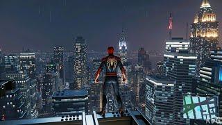 Marvel’s Spider-Man Remastered - Night Rain - Open World Free Roam Gameplay (PC UHD) [4K60FPS]