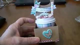 Craft Fair  Mini Coffee Cup Gift Card Holder tea holder