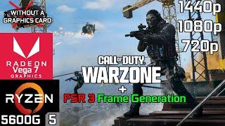 Call of Duty Warzone + FSR 3 FG - Ryzen 5 5600G Vega 7 & 16GB RAM