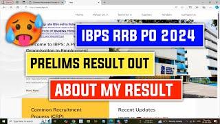 My IBPS RRB PO Prelims 2024 Result 