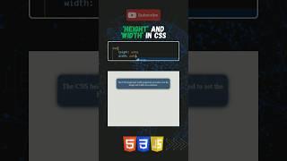 Height and Width property in CSS | CSS Tips #shorts #coding #learningfeathers
