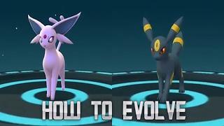 How to evolve eevee into ESPEON and UMBREON (actual evolution) - Pokemon GO