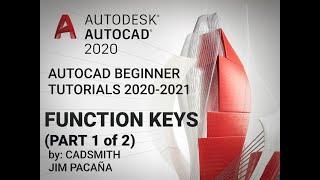 Function Keys F1 to F12 in AutoCAD 2021 (Basic Tutorials by CADSMITH) - PART 1