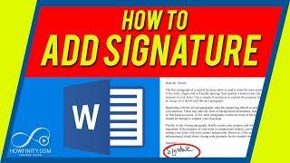 How to Add a SIGNATURE to a Word Doc on Mac