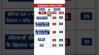 Rajasthan police exam pattern 2023 | rajasthan police syllabus 2023 #rajasthanpolice #rajasthangk